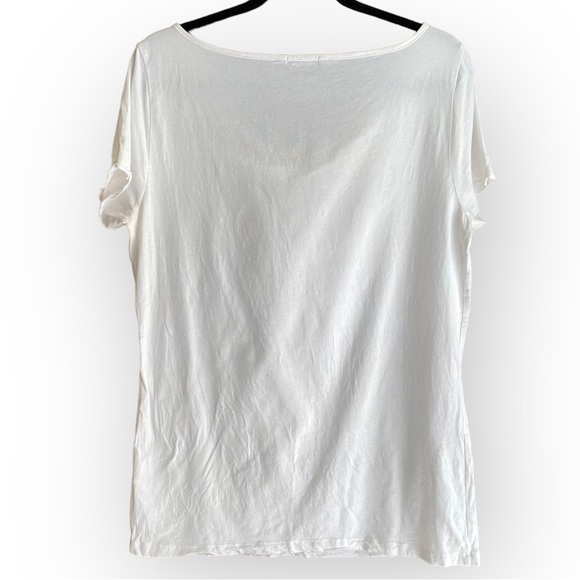 2 for $20 Jacob White Scoop Neck T-shirt Size XL - Picture 2 of 8